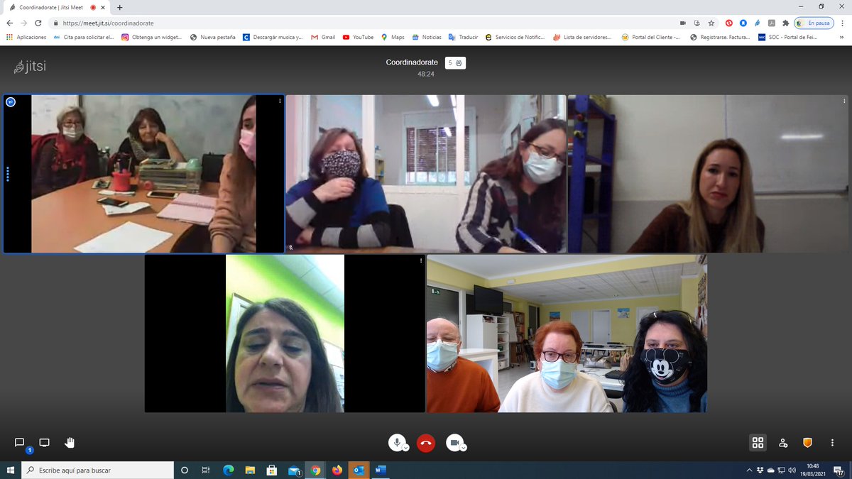 coordsmentalte's tweet photo. Avui ens hem reunit la Junta i els tècnics de la Coordinadora Salut Mental Tarragona-Ebre, per videoconferència (via Jipsi meet). La Coordinadora és un conjunt d'Associacions amb anys d'experiència en la millora de la qualitat de vida dels afectats pel trastorn mental. https://t.co/64fZq2Yp1I
