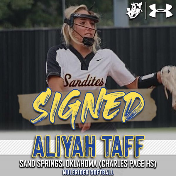 🚨🥎✍️🤩 Congrats to Aliyah Taff for signing an NLI to join the Mulerider Softball program‼️ Welcome home, Aliyah‼️ #GoMuleriders #WeRideAgain