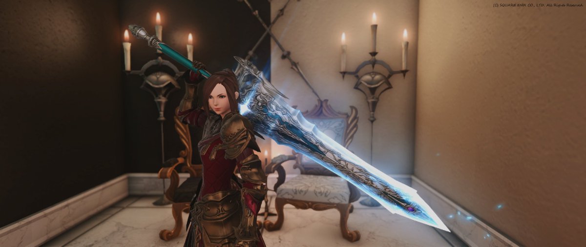 マリン Mandra鯖 個人的にお気に入りな暗黒剣その クレイモア オブ ラウンド マケボで見て一目惚れしたやつ 個人的にどの光るやつよりも光り方が良い 光り方としてなら絶武器が見習ってほしいレベル 光っているけどキャラをそこまで被らせないのも