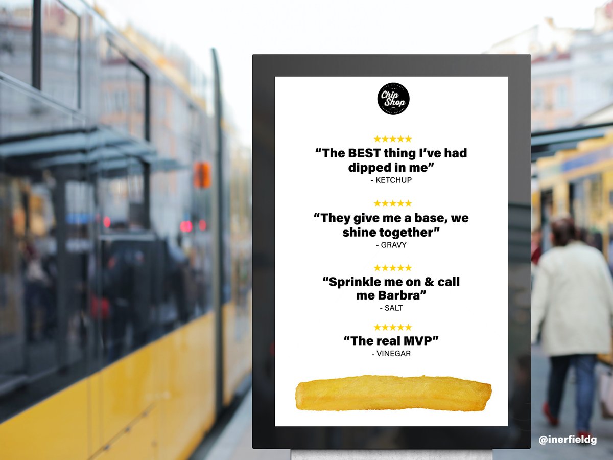 inerfieldg's tweet photo. Today’s @OneMinuteBriefs

Advertise your local #ChipShop - in partnership with @TheDrum's Chip Shop Awards!!

From the guys who know them best... https://t.co/ejuagfp8hm