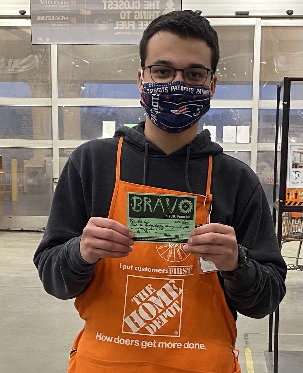 Alex did a great job Greeting, engaging and thanking our customer at the registers and helped them open a new Home Depot Credit Card. Go “GET” ‘em Alex! <a href="/corelli189/">Lori Corelli</a> <a href="/ErrolRuginski/">Errol Ruginski</a> <a href="/brycoupe/">Bryant Coupe</a> <a href="/KeithGracie4/">Keith Gracie</a>