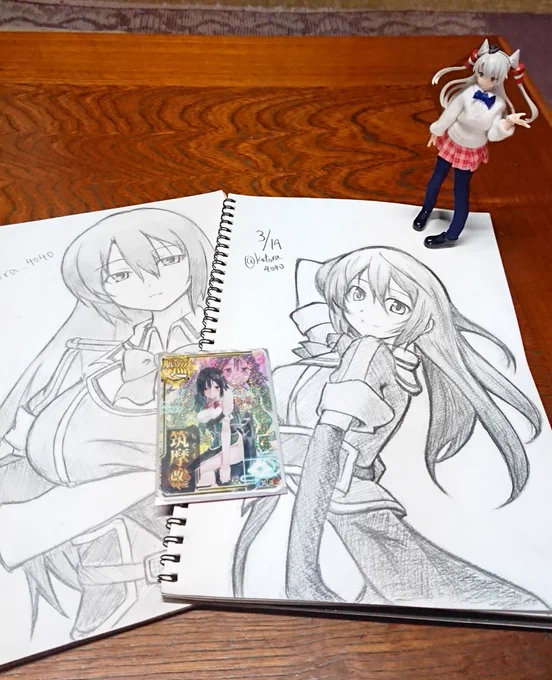先日改二中破で来てくれたので筑摩です

うーん…
前回描いた時は意図的に大人っぽくしたから今回は普通に描こうとしたのですが手癖に任せすぎてあまり筑摩っぽくなくなったかも?
サイズも小ぢんまりし過ぎたかな?
(余白多いっち)
筑摩として見なければ結構好みな感じで描けたのですけどね❗ 
