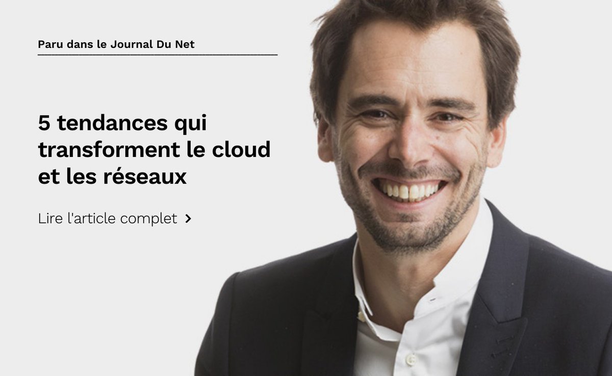 Ce vendredi dans le <a href="/journaldunet/">Le Journal du Net</a>, Thomas Lanaute, Directeur des ventes Europe Continentale chez BSO, examine les 5 tendances qui transforment le cloud et les réseaux. Lire l’article complet: hubs.ly/H0JzDDp0   #Cloud #SDWAN #LowLatencyConnectivity #ManagedServices