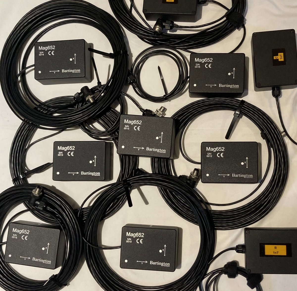 SamSeccombe's tweet image. Fresh out of the box, and before I get them really muddy, here is the first batch of new metal detecting sensors built for #InstantDetect2 by @bartingtonltd. They will detect poachers carrying low weights of metal (snares/weapons) and through #ID2 send real-time alerts or images