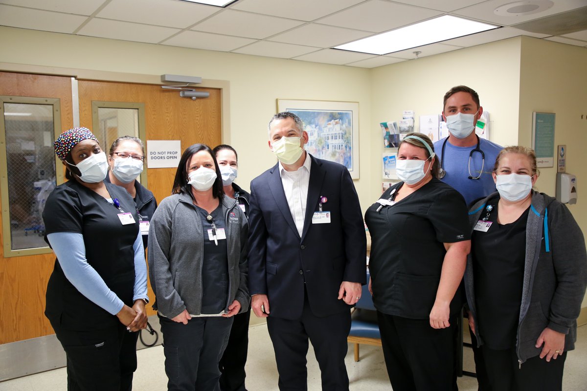 RoperStFrancis's tweet photo. Dr. Jeff DiLisi, the new president and chief executive officer at Roper St. Francis Healthcare, recently wrapped up a 100 Sites in 100 Days tour of our healthcare system. Here are a few photos from his tour. https://t.co/foHgO85fPh