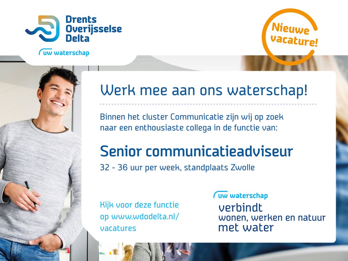 #Vacature | Ben je een resultaatgerichte en vrolijke #communicatieadviseur? Dan zijn wij op zoek naar jou! Houd je er van om snel te schakelen tussen denken en doen en je weet je collega's mee te nemen in jouw plannen? Solliciteer dan nu via onze website: bit.ly/3vK48Ir