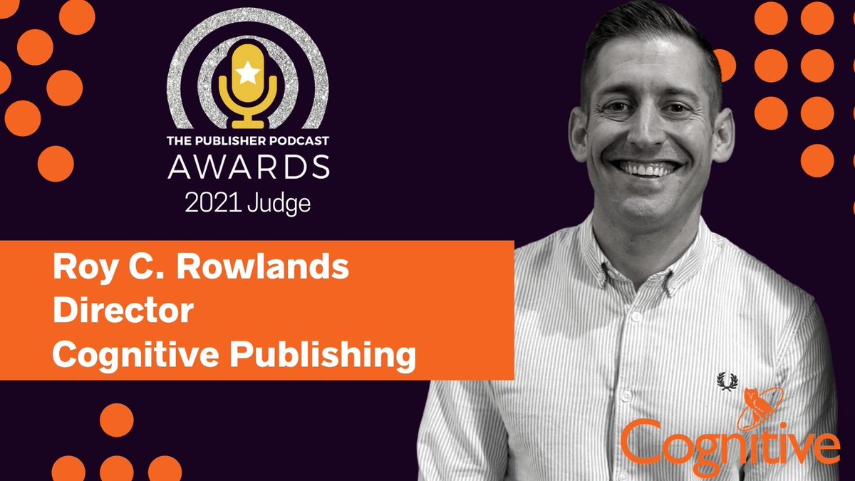 CogPubLTD's tweet photo. We're excited to announce that @cogpubltd Director, Roy Rowlands has been selected as a judge at this year's @pubpodawards organised by @mediavoicespod  .

Good luck to all of the nominees and we look forward to joining you 'virtually' for the final on 21st April! https://t.co/1Qk3GoWin5