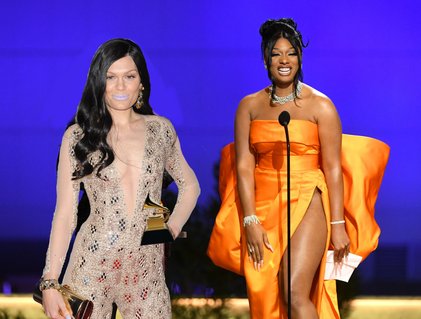 Seltunia's tweet photo. They deserved it so much. Im so happy for them #2021GRARMYS #JessieJ #megantheestallion https://t.co/VOmQncVH5V