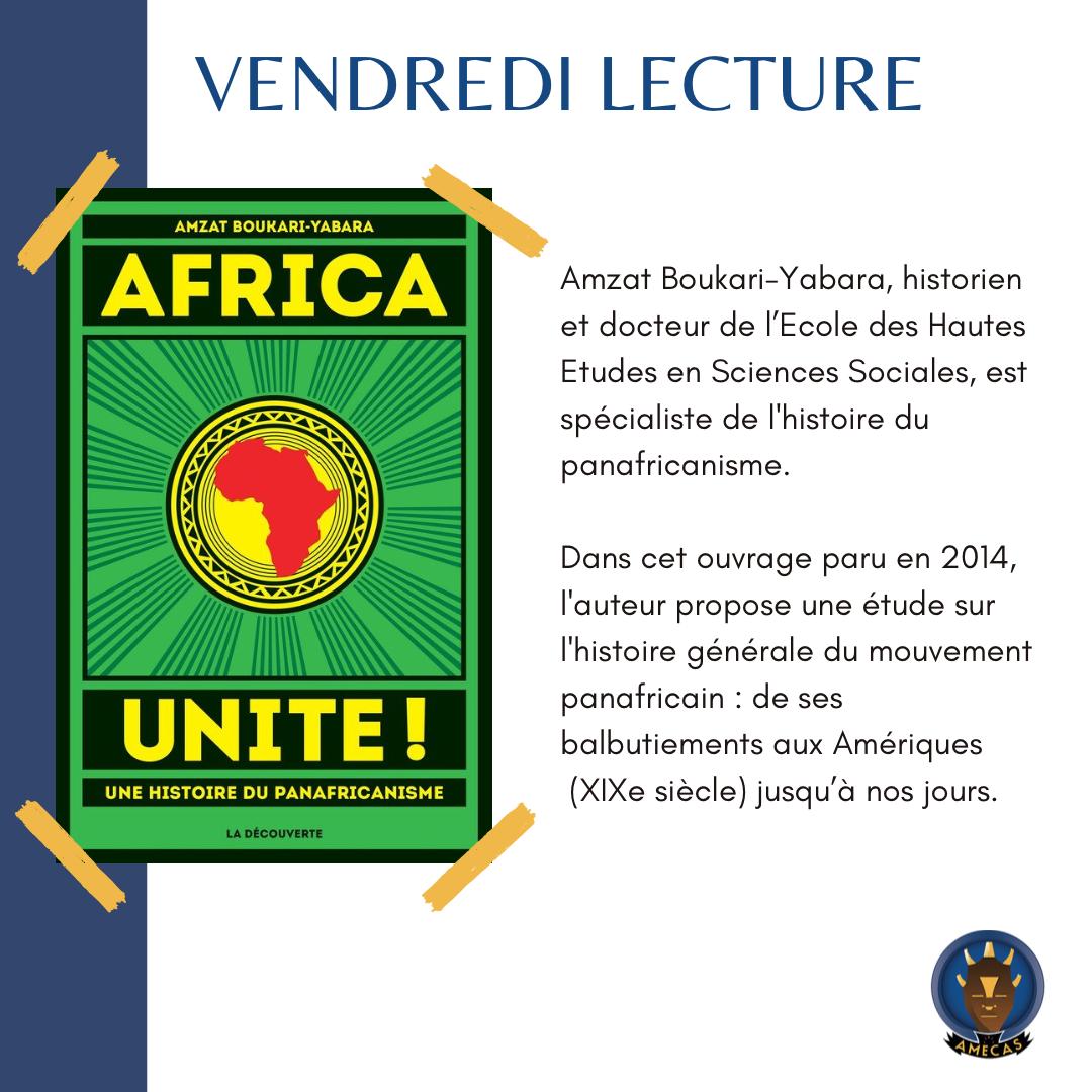 AmecasP1's tweet photo. [#VENDREDILECTURE]

A l'approche de notre conférence sur la bataille d'#Adoua, notre présidente @ODDNARIS relit "Africa Unite ! Une histoire du #panafricanisme" d'Amzat Boukari-Yabara. 

Et vous, que lisez-vous cette semaine ? Dites-nous tout en commentaires ;) https://t.co/dw5rcumtuo