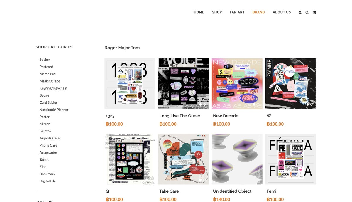 สุดสัปดาห์นี้ไม่ไปห้าง แต่ยังซื้อสินค้าจาก RMT ผ่านทางออนไลน์ได้ถึง 2 ช่องทาง🚹

<PRISM> 
prismstuff.co/brand/31/Roger…

<IFSG> ifoundsomethinggood.com/shop/brand/45/…

ออฟไลน์ 🚩
หาดใหญ่: ร้าน Sunchild &amp; Co.
เชียงใหม่: ร้านสมุดลานนา

❤️