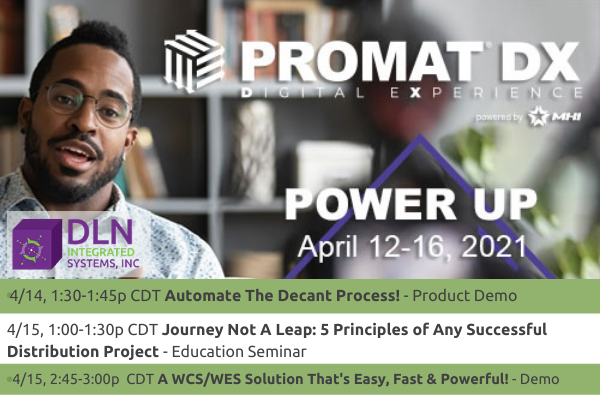 DLNIntegrated's tweet image. #ProMatDX is Apr 12-16 and fully virtual this year. You won&apos;t want to miss attending for free to see all the innovations and trends in automated distribution &amp;amp; material handling! Our blog highlights how we&apos;re involved. #DLN  #ProMatDX2021 #ProMat2021 dlninc.com/register-to-at…