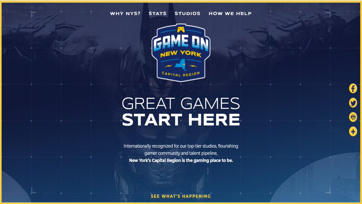 When it comes to #GameDev &amp; #IndieDev in the Capital Region, it's #GameOnNY. See CEG’s new website devoted to the region’s #DigitalGaming Cluster, which includes 500+ workers &amp; 24 studios. Visit gameonny.org  #GameDevJobs 
<a href="/RensCo_IDA/">Rens Co IDA</a>