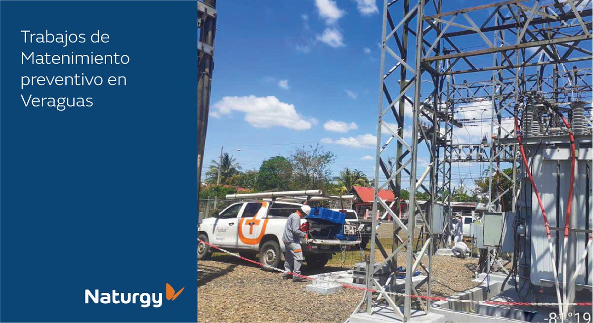 NaturgyPa's tweet photo. 👷En Naturgy mantenemos nuestro plan de mantenimiento predictivo y preventivo a transformadores de la Subestación de Soná para garantizar la confiabilidad de la instalación. 
.
.
#SomosNaturgy #TeAsiste #SiempreSeguros https://t.co/cSmhmiBf15