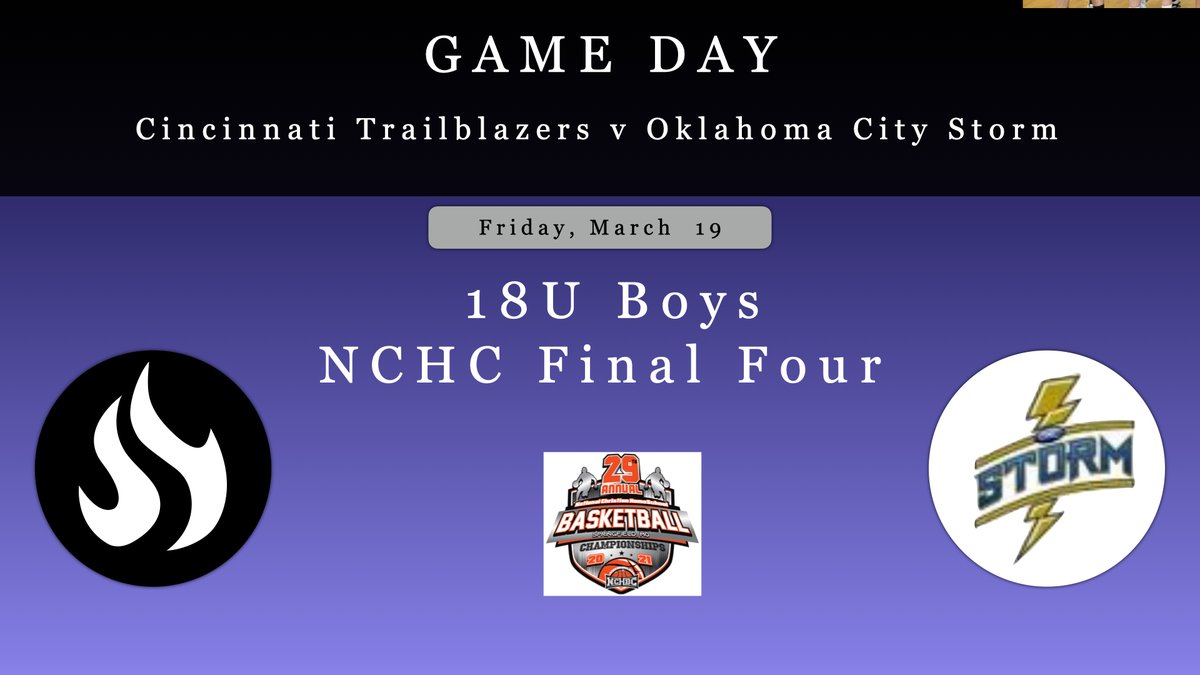 The Old Coach (@thenatiblazers) on Twitter photo π 2021 <a href="/NCHBCLive/">HomeSchoolBasketball</a> final four matchup of <a href="/Cincy_Blazers/">Cincinnati Trailblazers</a> and <a href="/Okc_storm/">OKC Storm Athletics</a>
6:05PM π 2021 <a href="/NCHBCLive/">HomeSchoolBasketball</a> final four matchup of <a href="/Cincy_Blazers/">Cincinnati Trailblazers</a> and <a href="/Okc_storm/">OKC Storm Athletics</a>
6:05PM