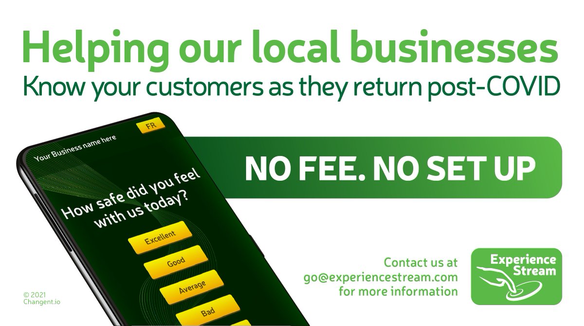 E_Stream's tweet photo. How are your customers feeling now that you are opening up again? For deeper understanding about YOUR customers’ changing shopping patterns post-covid. Post-pandemic success depends upon it. Get your customized poster and QR code for access and your information. https://t.co/K1Xie7IMEy