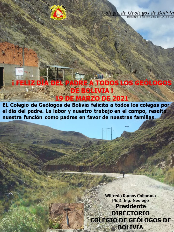 DeGeologos's tweet photo. Feliz dia del padre a todos los colegas geologos de Bolivia. https://t.co/HInTBffKkK