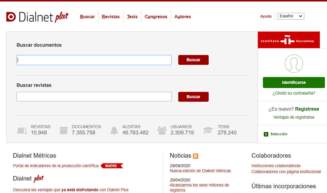 #DialnetPlus es un portal bibliográfico con contenidos científicos, de <a href="/unirioja/">Universidad de La Rioja</a>, especializado en ciencias humanas y sociales, que permite localizar artículos, muchos de ellos a texto completo.
En #recursoselectrónicos del <a href="/InstCervantes/">Instituto Cervantes</a>: 
➡cervantes.es/bibliotecas_do…