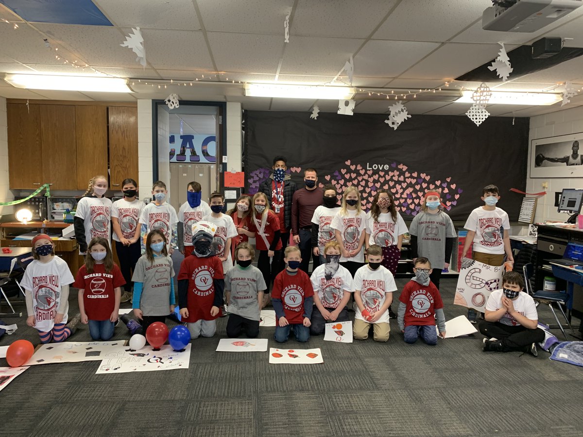 shannonglinski1's tweet image. Sometimes Sailors have to put on Cardinal Red and grey  to support the best teacher &amp;amp; coach, Mr. B!  Good luck @OVCardinalMBB @OVCardinalbbal1 in your district games next week!