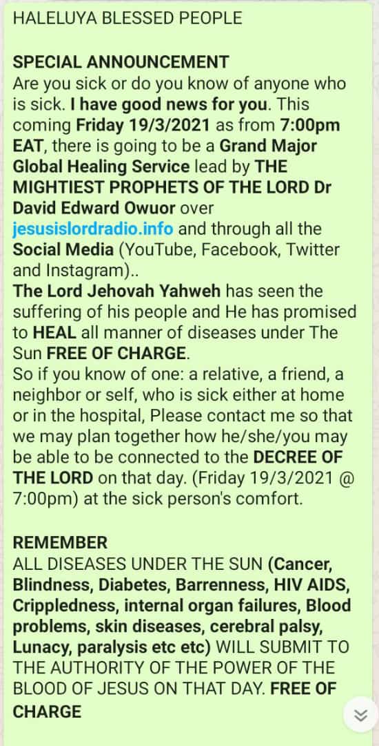 AnnNyam58900109's tweet photo. Mighty healing service coming up Tonight from 8 PM, don't miss!
#FridayThoughts https://t.co/Da08dKKste