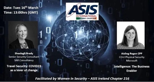 SAR_Consultancy's tweet photo. Our own @SbradyInt made a presentation to @ASISIreland during the week on Travel Security: COVID 19 as a lever of change; her talking points are now available on our website https://t.co/HioywXf4PP
 #travelriskmanagement  #opportunity #womeninsecurity #securitymanagement https://t.co/jZHTzP8Ruo