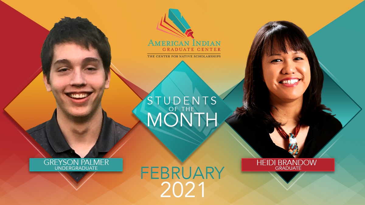 Native_Forward's tweet image. 🎉 Congratulations Greyson (Undergraduate) and Heidi (Graduate) – our February 2021 Student of the Month awardees!

✅ Greyson - ow.ly/iN4F50E3llS
✅ Heidi - ow.ly/nz7n50E3llR

#TheCenterforNativeScholarships #MakingTheGrad