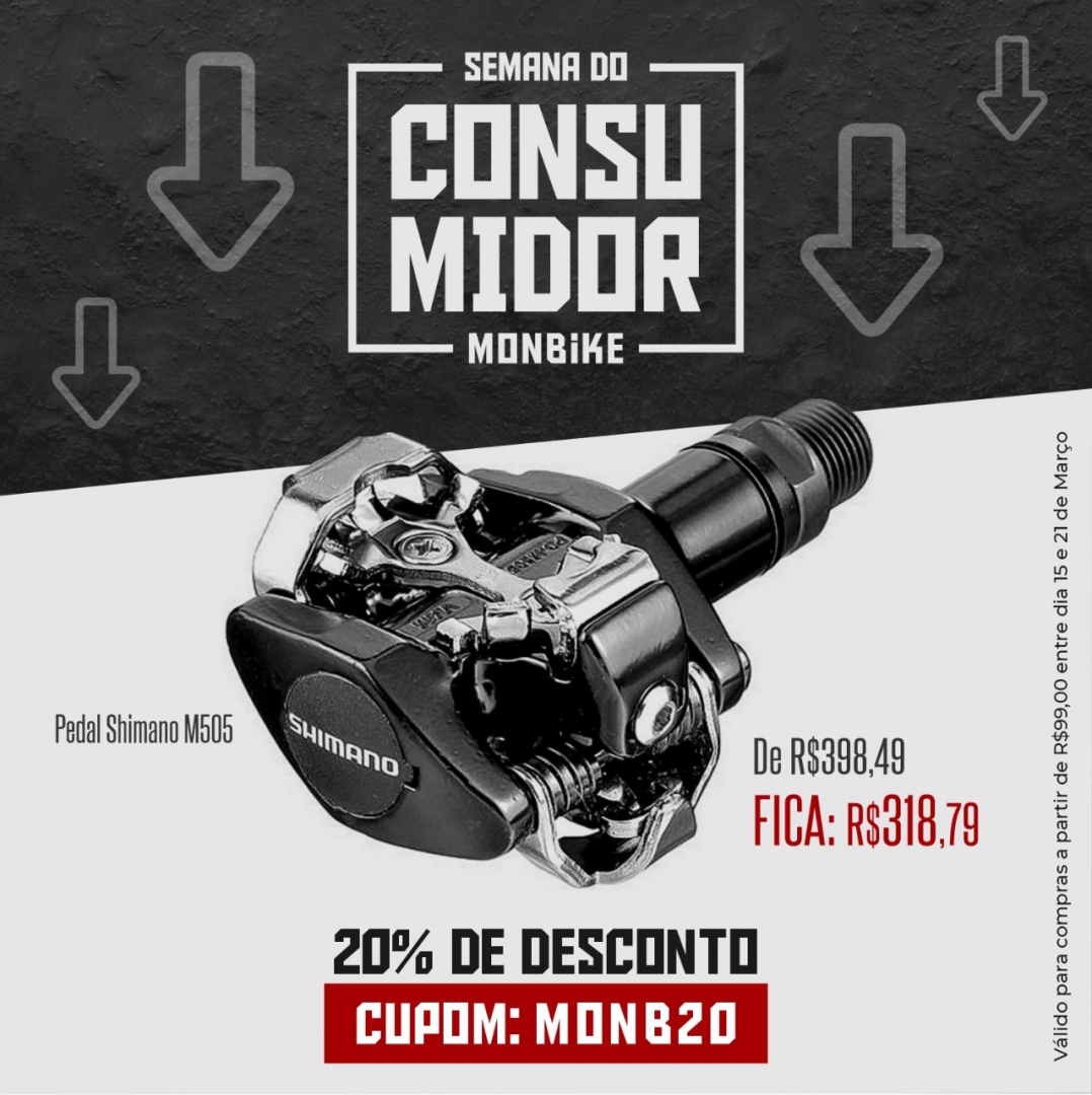 MonbikeS's tweet photo. ⚠ Aumente a eficiência da sua pedalada! 🚲
petidores. 🏁🚴💨
•  •  •
🔰 Pedal Shimano M505
💰 por R$ 318,79 na semana do consumidor
➡ https://t.co/SjzyZr77Gz
🐻 #sigaourso
•  •  •
#shimano #m505 #pedalshimano #pedalada #pedal #ciclismo #semanadoconsumidor #diadoconsumidor https://t.co/zDDfKbviyV