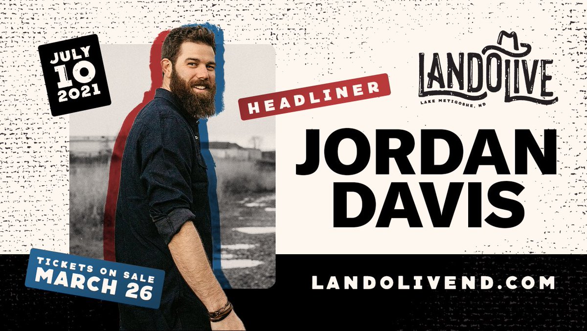 🚨 HEADLINER ANNOUNCEMENT 🚨

It's THE can’t-miss concert of the summer featuring headliner JORDAN DAVIS! 

Tickets go on sale March 26th at 10 am at landolivend.com.

Stay tuned for the full lineup announcement coming soon. 👀

#LANDOLIVE