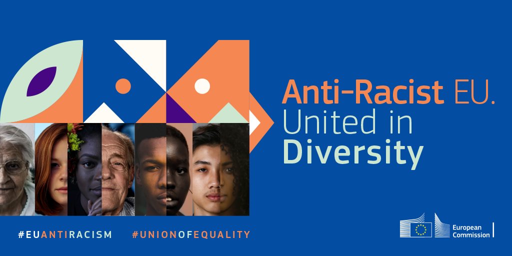 EU_Commission's tweet photo. We must tackle all forms of racism: individual, structural and institutional.

The #EUAntiRacismSummit was one deliverable from #EUAntiRacism Action Plan.

A new report shows progress made on combating racial or ethnic discrimination. Read the report: https://t.co/IrqEZQAoPM https://t.co/TRzuGLt5KB