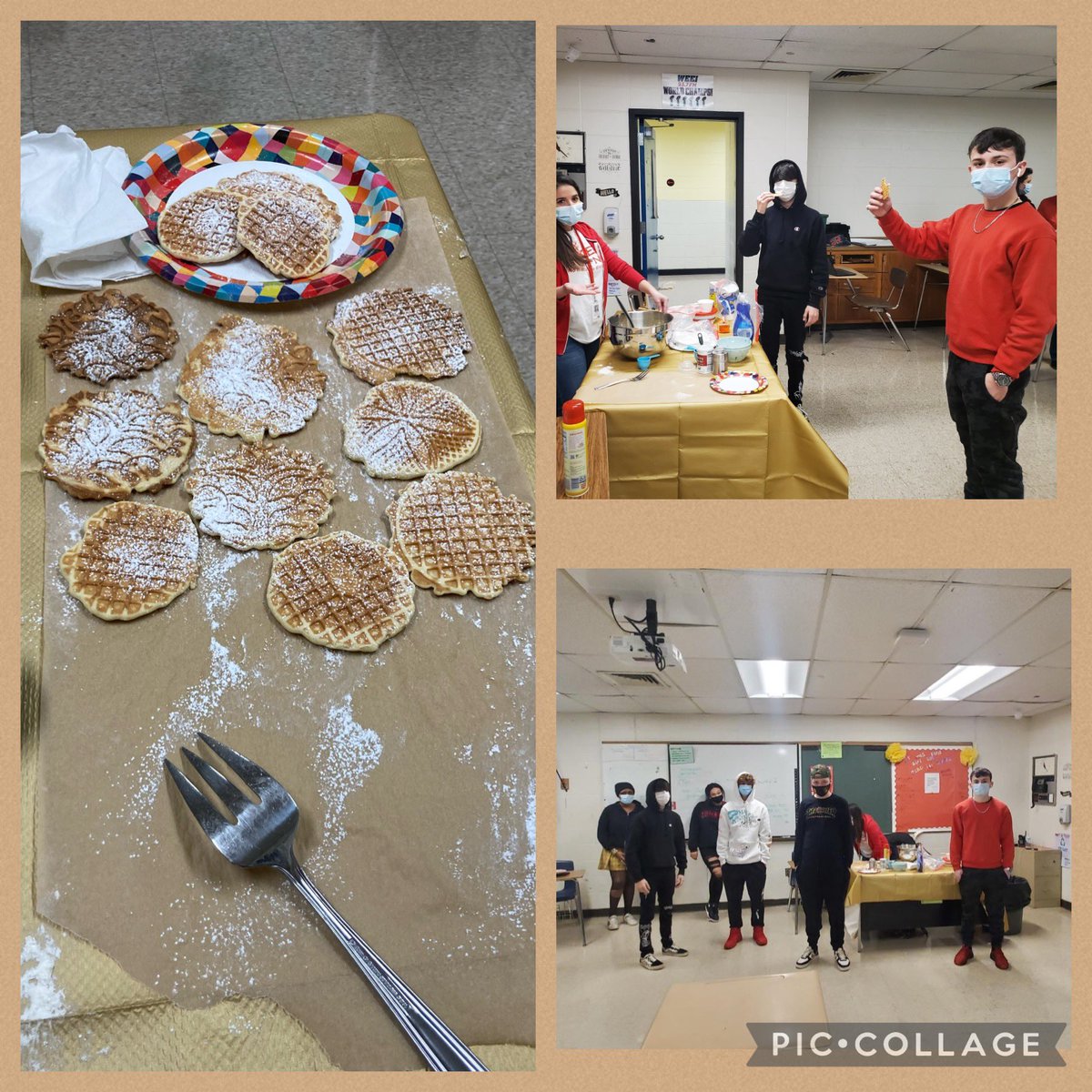 OakersCla's tweet photo. Had a fun Friday reviewing fractions &amp; baking pizzelles !! #learningtastegood  @coventryschools @CoventryOakers https://t.co/K4mUJgCCGK