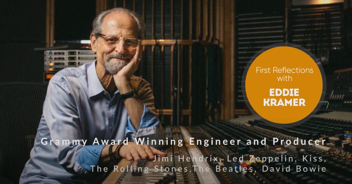 IsoAcoustics's tweet photo. Don't miss #FirstReflections with @EddieKramer – Dave Morrison, Founder of @IsoAcoustics hosts Grammy Award-winning engineer/producer Eddie Kramer to talk about how he has changed his ways to work remotely and shares stories of @JimiHendrix 🎬 https://t.co/gG1QHQj2YZ https://t.co/SdhkKKdxnh