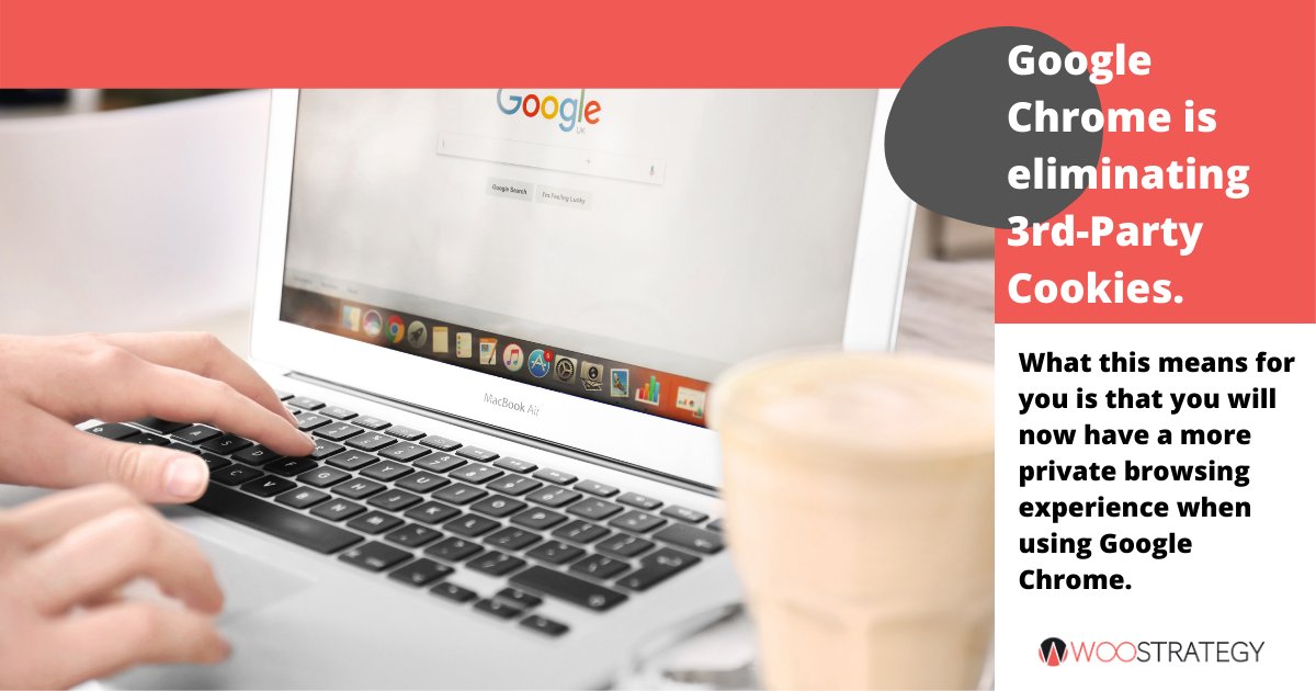 WooStrategy's tweet photo. According to a recent study by Pew Research Center, over 79% of people are concerned with how their data is being used. To build trust, Google Chrome is eliminating third-party cookies to help individual web browsers feel more secure. This change is HUGE for digital marketing! https://t.co/qT5O88Kezk