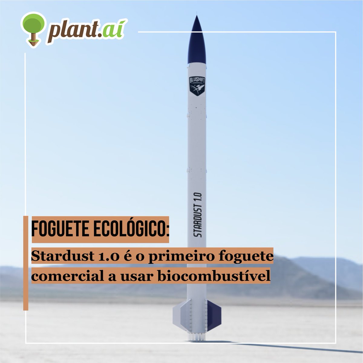 Plant_ai's tweet photo. O lançamento de um pequeno foguete em Brunswick nos EUA, ficará marcado como o primeiro impulsionador comercial movido a biocombustível da história. A empresa BluShift Aerospace testou com sucesso o foguete de sondagem Stardust 1.0, utilizando um combustível sólido “bioderivado” https://t.co/IyiU9SDplK