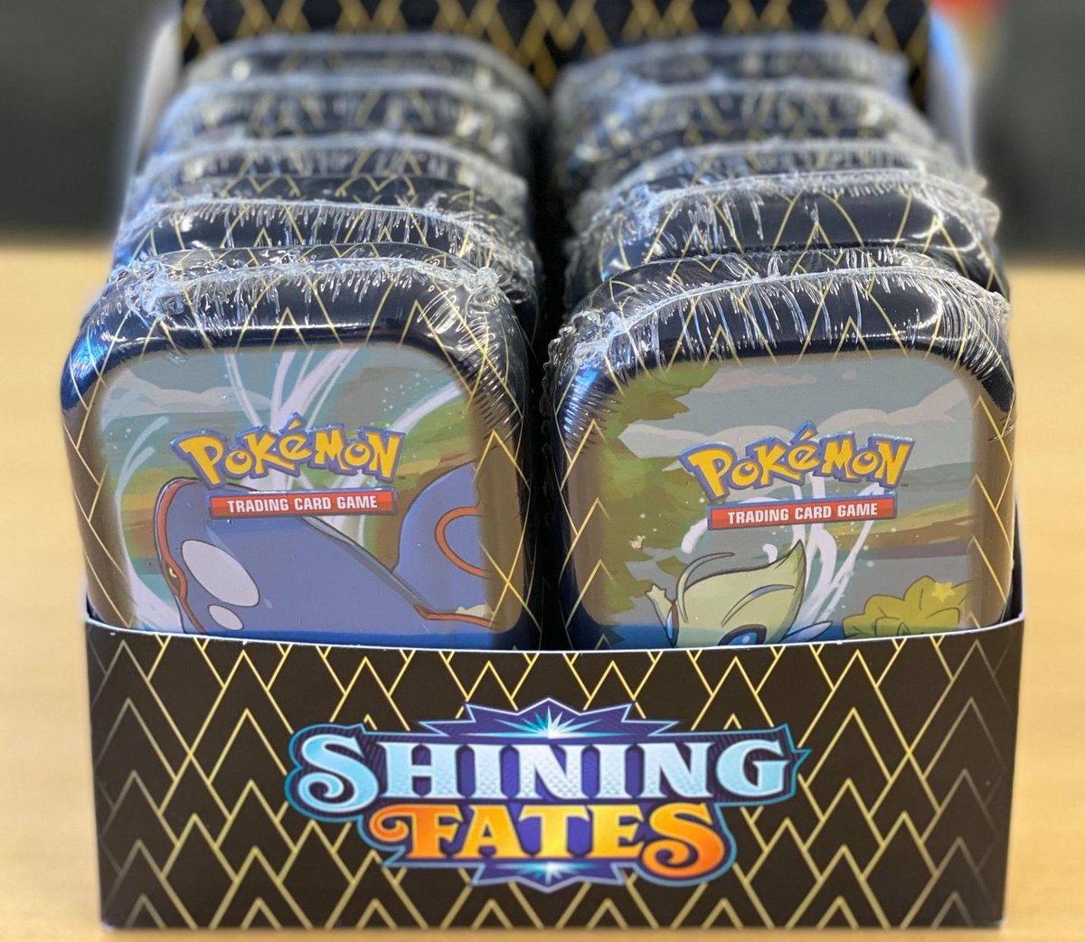 Shining Fates Mini Tins which include 2 booster packs and a coin are now available! Find them on ShopTheGameCapital.com.