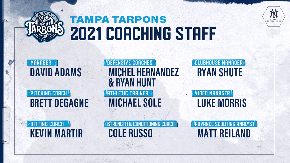 NYYPlayerDev's tweet photo. Announcing 2021 coaching staff assignments for our full-season Minor League affiliates: https://t.co/vzsMa0ELQI