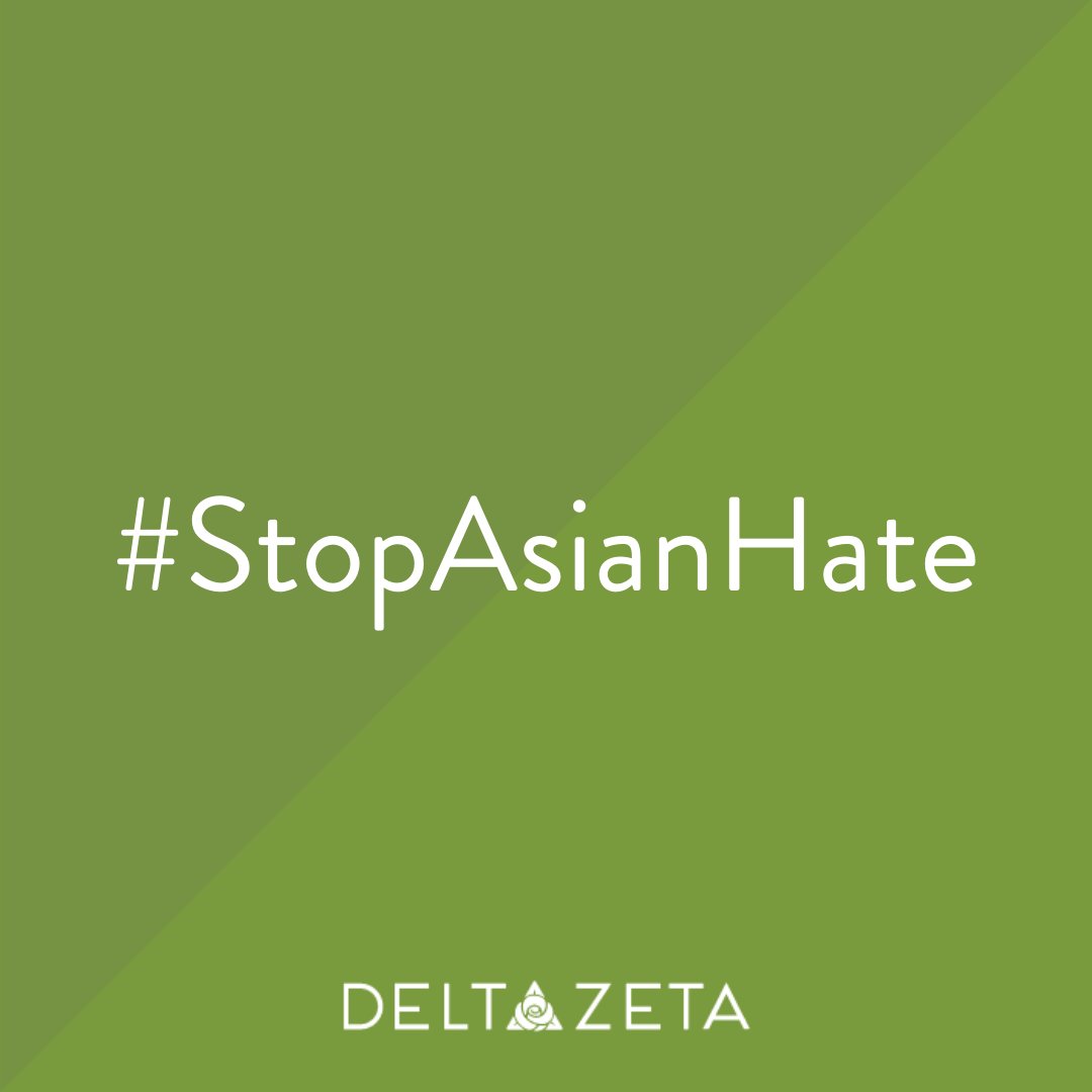Delta Zeta, along with our sisters from other National Panhellenic Conference sororities, stands in solidarity with our Asian American and Pacific Islander (AAPI) sisters, friends, families and communities. Together we must all #StopAsianHate.

(1/3)