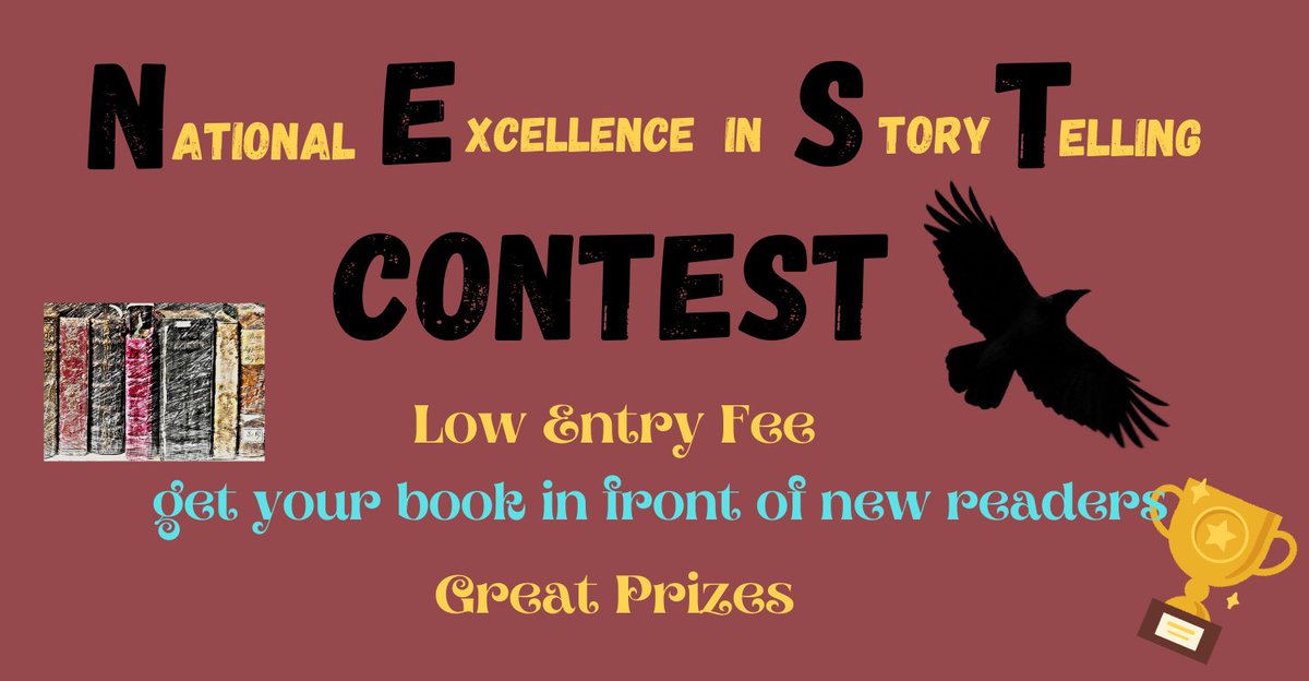 Alicia_Dean_'s tweet photo. Want something to CROW about? Enter your #Fiction short story or novel in our National Excellence in Story Telling (NEST) (formerly CAW) contest. Now open for entries and judges!! #AHAgrp #NESTContest2021
#WritingContest #AmWriting #Luv2Read #Winning https://t.co/qjQlRyAXM6 https://t.co/QsYvRtRYx6
