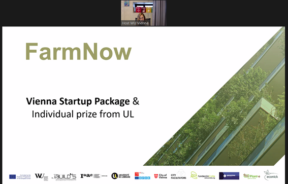 BUILDs_EU's tweet photo. 🌴 URBAN JUNGLE SYMPOSIUM 🌴

📢📢and the winners of the European Startup competition are... (2/2)

For the Vienna Startup Package + Individual prize from the @Univ_Lorraine:

▶️ #FarmNow

@EUErasmusPlus https://t.co/xnVJihsqyh