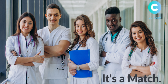 withCanopy's tweet image. ¡Felicitaciones! It’s Match Day. To celebrate, we’re offering our best-selling medical Spanish courses and our bilingual proficiency credentialing test for $299 only! 

Click here to brush up on your medical Spanish before residency: hubs.li/H0JxPtP0

#withCanopy