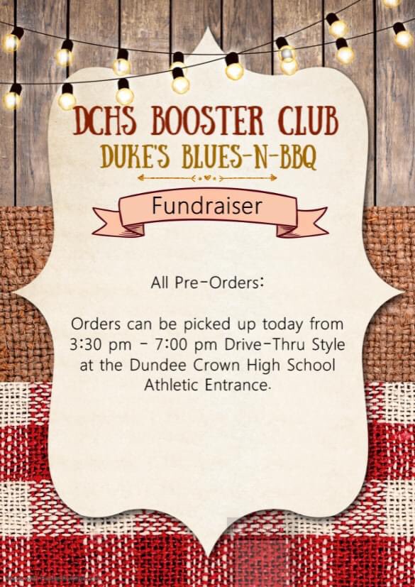 Chargers, What day is it?

Charger Chow Down Day with Duke's Blues-N-BBQ!

Thank you to our community for supporting our student athletes.

Due to the overwhelming response and support from our community we have officially sold out and will not be taking any additional orders.