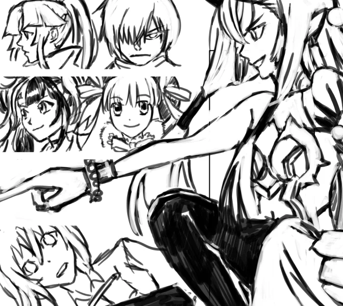 いっぱい描いたのでもうざっくざっく描いてく癖がついた… 