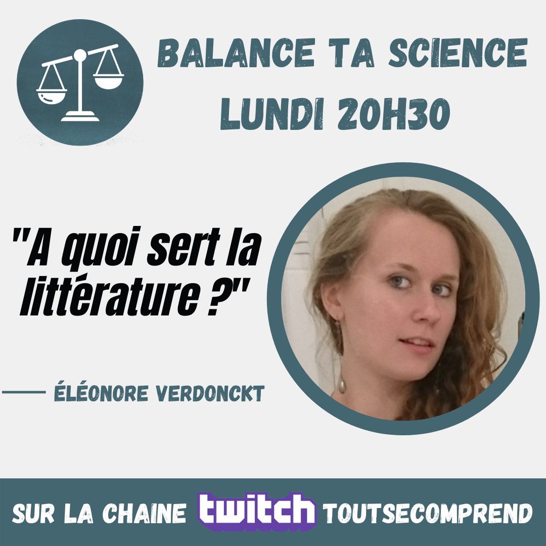 robin_isnard's tweet photo. 📖 Lundi 20h30, nouveau #BalanceTaScience !
▶️ https://t.co/gbT6ySrB5h
A quoi sert la #littérature ? Que peut-elle nous apporter ? @ProfKlotho, professeur de français, viendra échanger avec nous pour nous expliquer le bienfait des lettres 👌#francais #livre #lettre #culture https://t.co/AFKXqezIMV