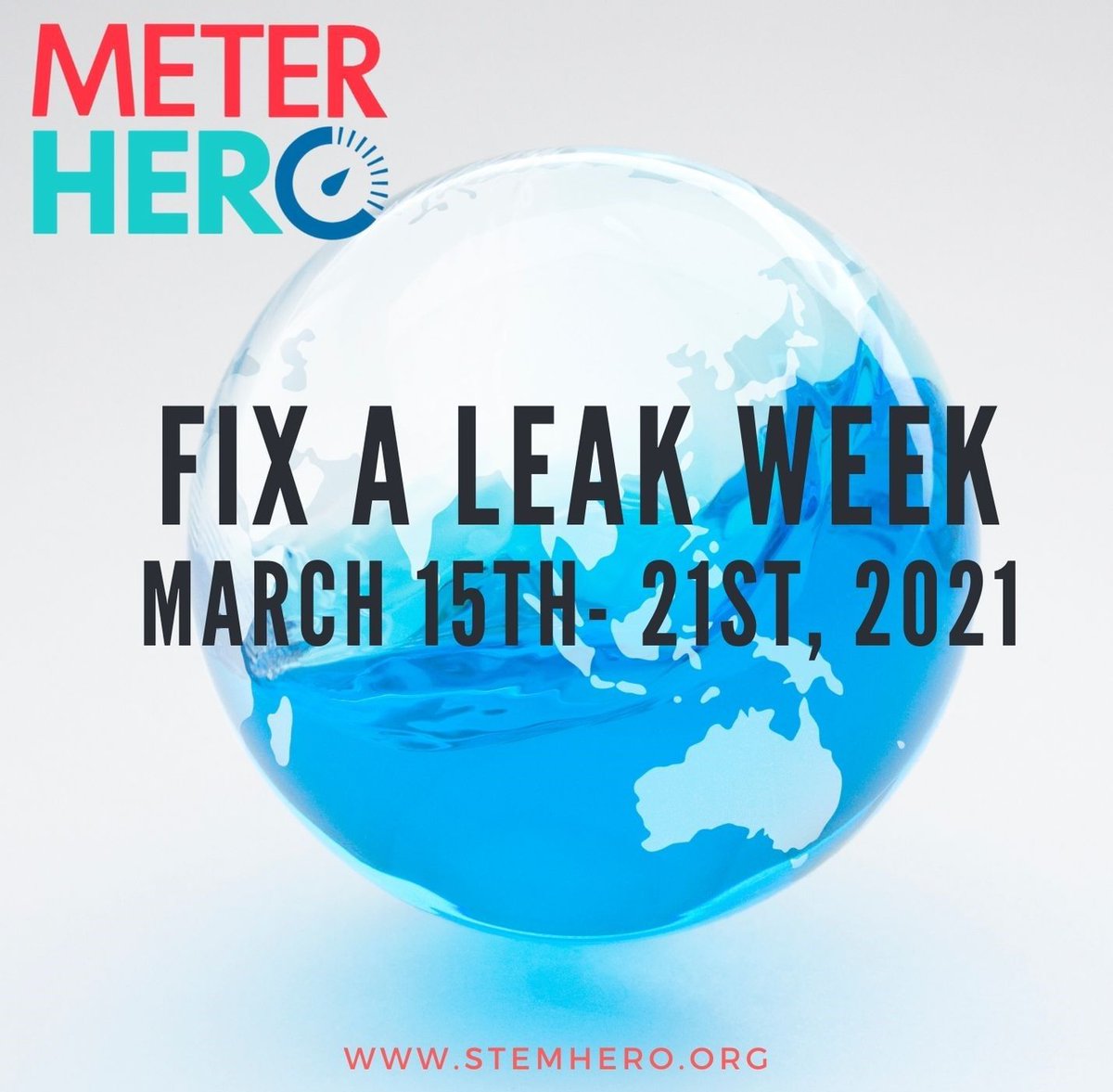 Join the EPA and Utility Companies from around the country as raise awareness about water leaks.

#FixALeak  #FixALeakWeek #meterhero #stemhero #stem #WaterIsLife #SaveWater