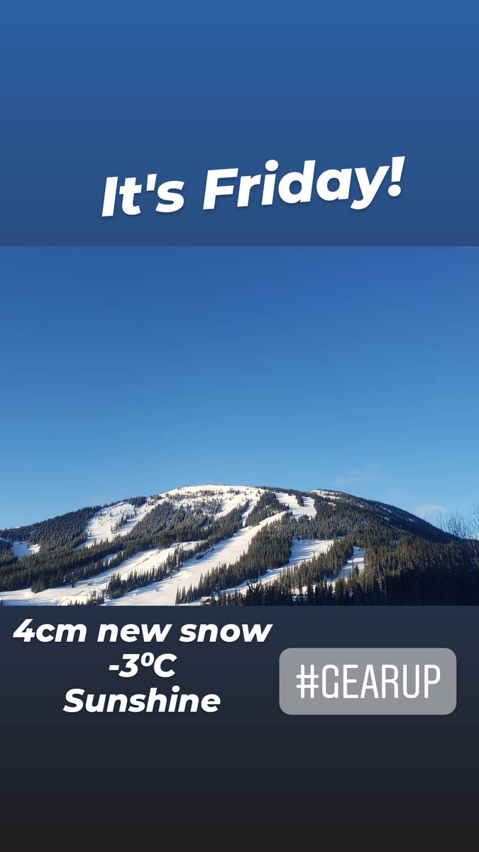 It's Friday!
4cm of new snow
-3⁰C
Sunshine
#gearup