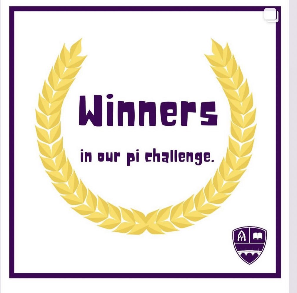 ChertseyHigh's tweet image. A massive congratulations 🥳 to all our winners! #PiChallenge #CHSMaths 💜@ChertseyHSMaths