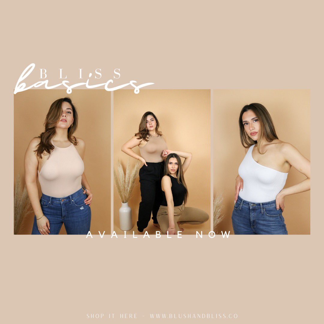 shopblushbliss's tweet photo. Happy Friday!✨ B L I S S  B A S I C S now available to shop! https://t.co/hvy9iKlANa 💫 #womensclothing #smallbusiness https://t.co/IqoNwaeYwX