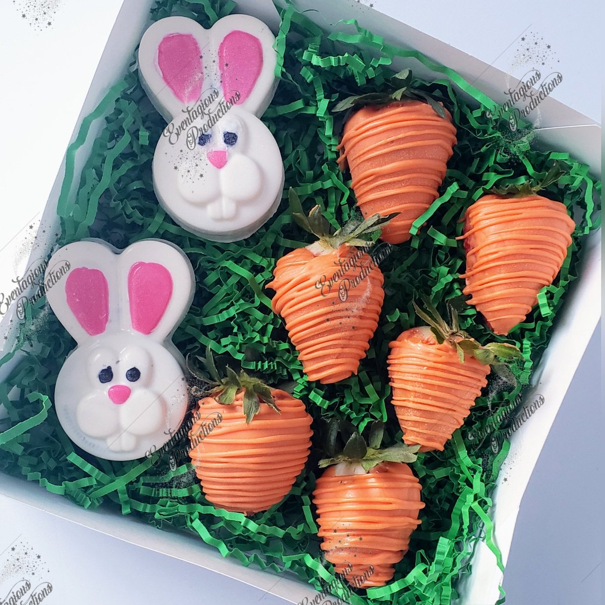 SoEventagious's tweet photo. Easter Treat Boxes 
2 🐰 Oreos and 6 🥕 Strawberries 
Pre-order NOW ‼️
#Easter2021 #eastertreatbox #PhillyEventPlanner #BlackOwnedBusiness  #EventagiousProductions https://t.co/EpyVjmF5Bc