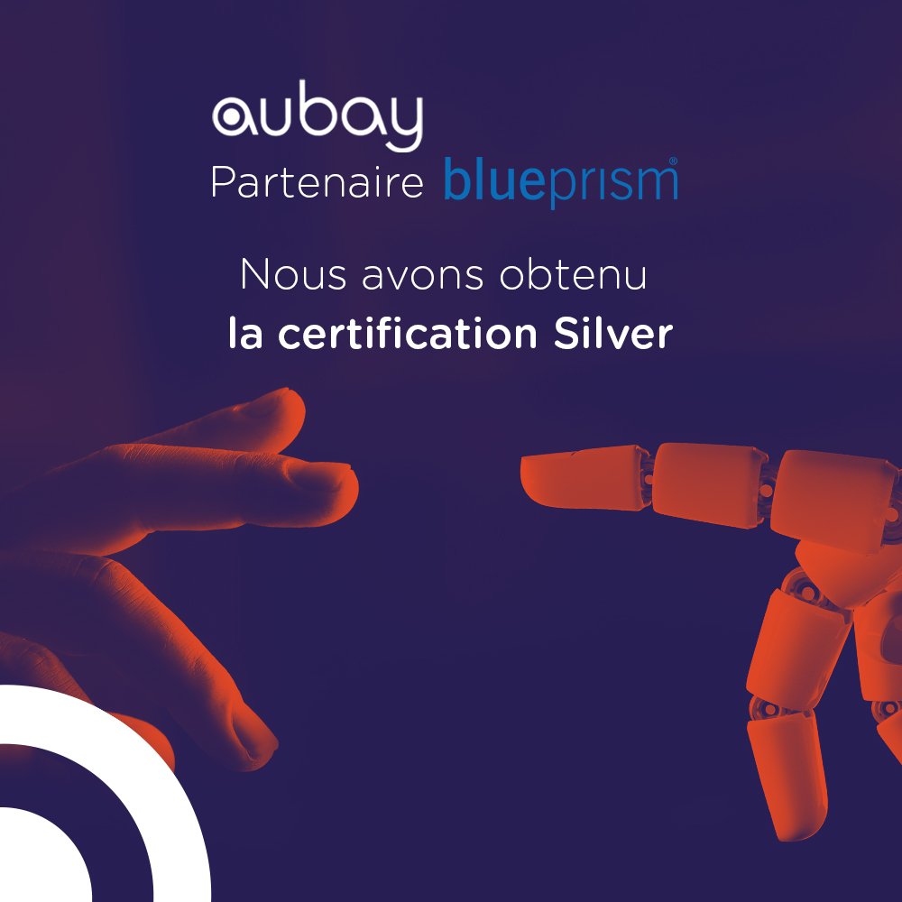 groupeaubay's tweet photo. Aubay est partenaire @blue_prism certifié Silver en matière d'Automatisation Intelligente, reconnaissance de l'excellence de nos prestations et de l'implication sans faille de nos équipes ! #ESN #Intelligentautomation #AutomatisationIntelligente #RPA #Certification #Aubay https://t.co/mfQTd08Vmy