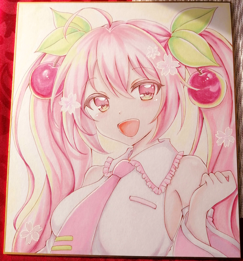 華紅 すごく綺麗で可愛いです コピックでこんなに綺麗に塗れるの尊敬します