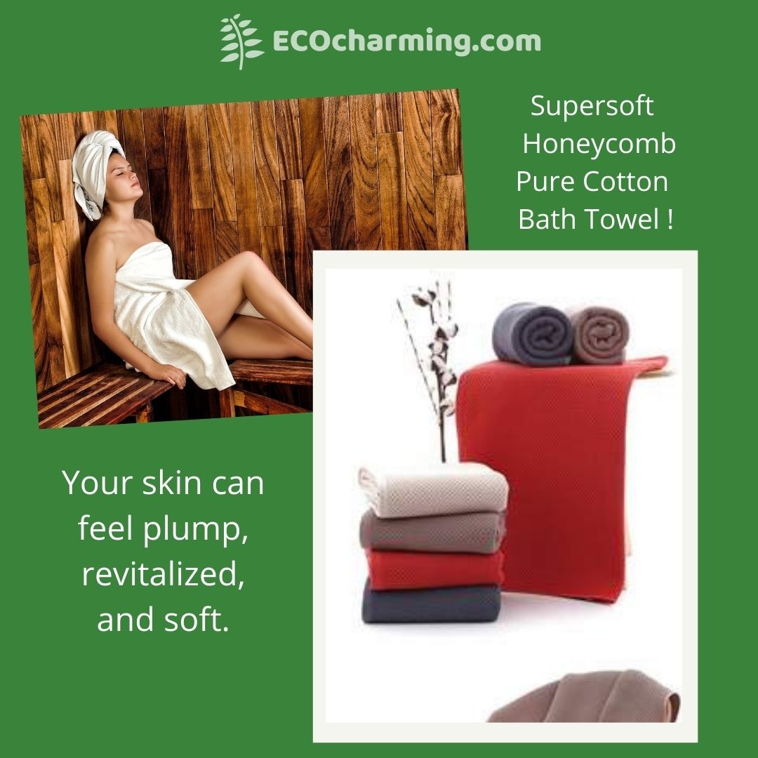 In our humble opinion, a towel can make or break a relaxing bathing experience. Our Supersoft Honeycomb Bath Towel will help you spend more time bathing and less time drying!  Try it now - ecocharming.com/collections/ec…

 #luxury #bathroominspo #bath #bathroomgoals