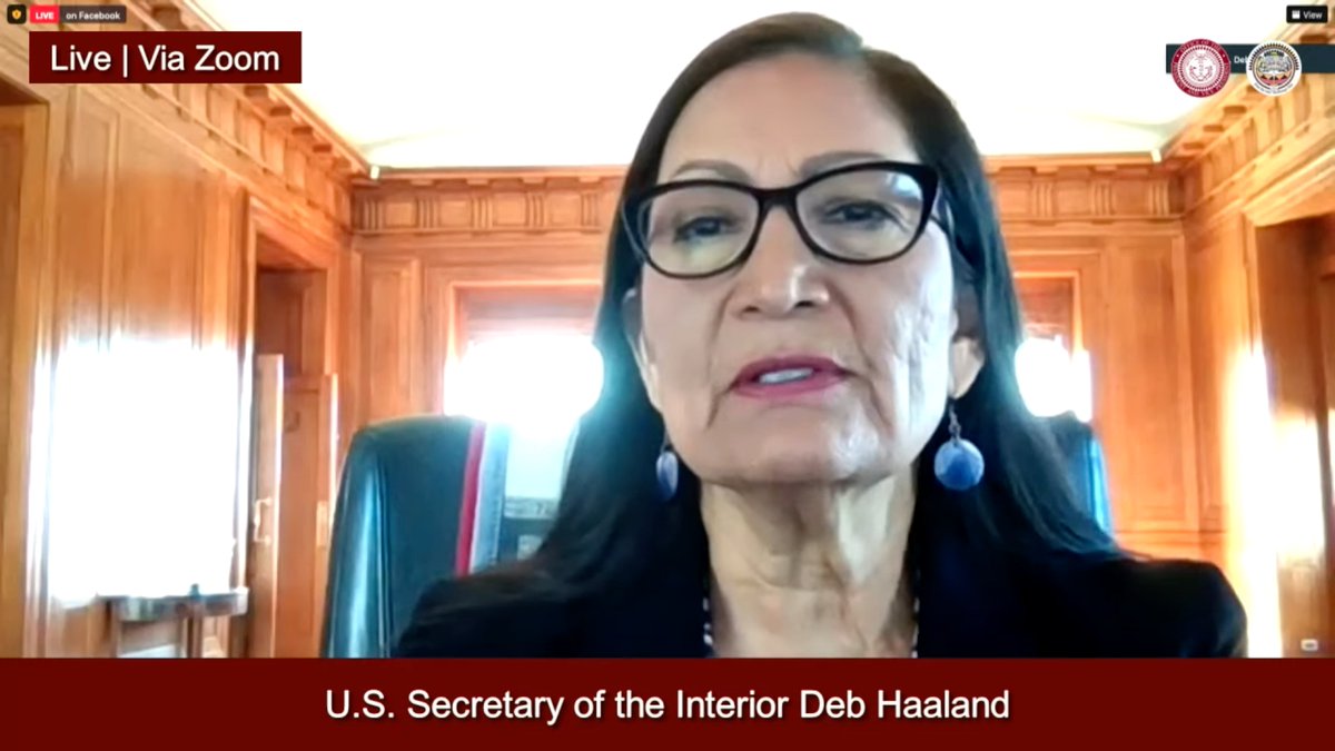 indianz's tweet image. "This past year has been incredibly painful for all of us

… but it has also brought out the best in us.”

@SecDebHaaland #DebAtInterior @NNPrezNez #COVID19 #Coronavirus @Interior